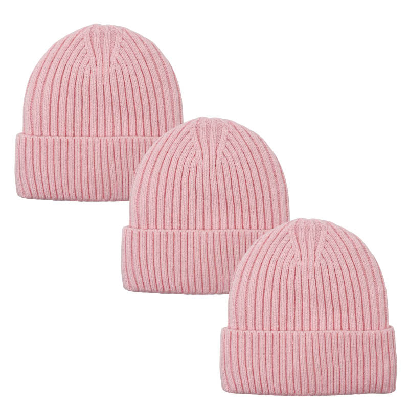 3pack Wholesale Unisex Winter Beanie Hat Fur Lining #3657