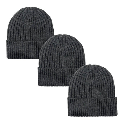 3pack Wholesale Unisex Winter Beanie Hat Fur Lining #3657
