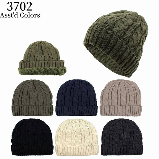 12-pack Wholesale Beanie Hat Winter Knit Hat #3702
