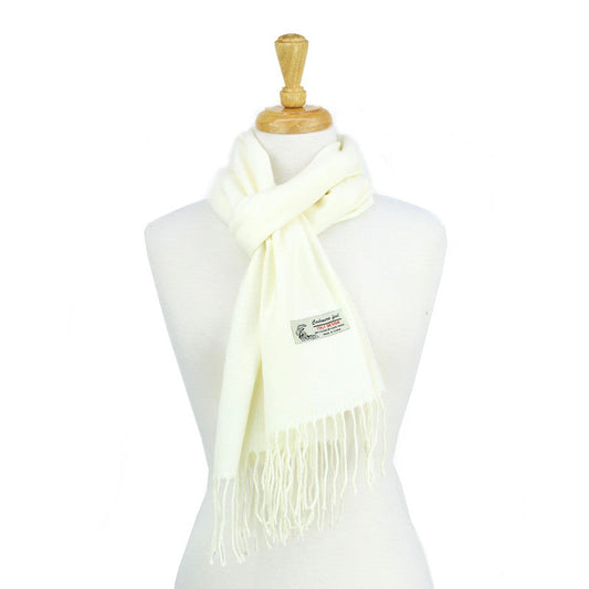 Solid Color Cashmere Feel Scarf 12-pack Off White CM19-11