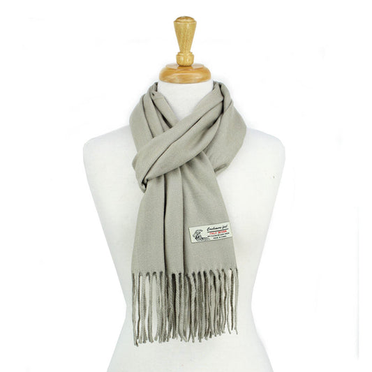 Solid Color Cashmere Feel Scarf 12-pack Khaki CM19-12