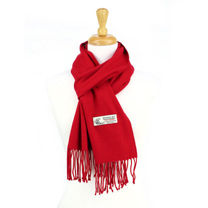 Solid Color Cashmere Feel Scarf 12-pack Red CM19-4