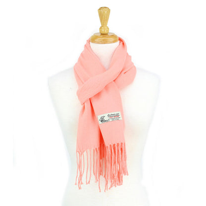 Solid Color Cashmere Feel Scarf 12-pack Pink CM19-30