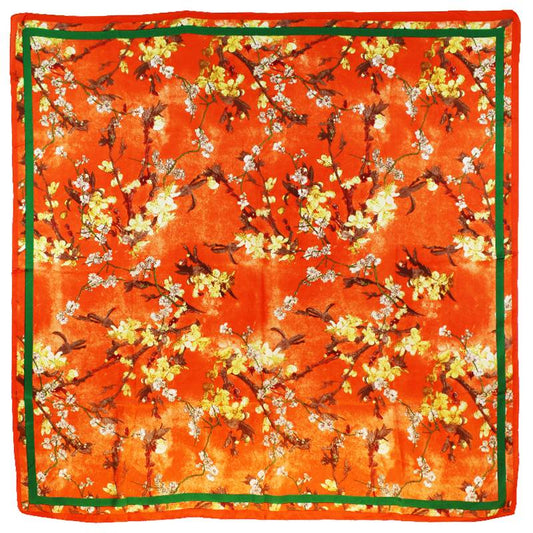 Women 43" Square Silky Satin Scarf Shawl F13-14