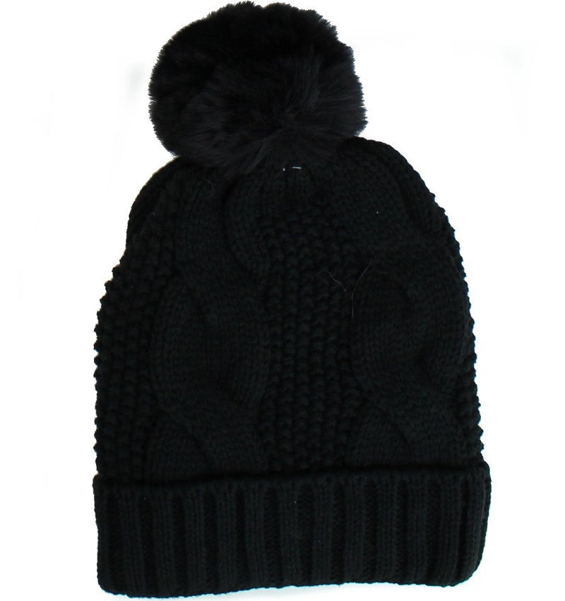 12-pack Wholesale Beanie Hat Winter Pompom Knit Hat #3705
