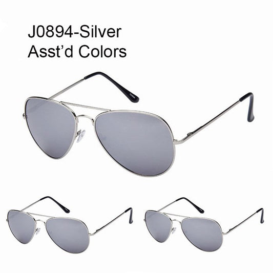 Wholesale Sunglasses Metal Frame J 0894-Sliver