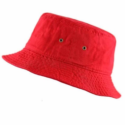 100% Cotton Solid Color Bucket hats Unisex