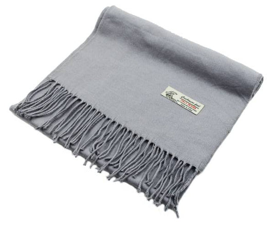 Solid Color Cashmere Feel Scarf 12-pack Light Grey CM19-26