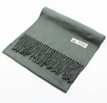 Solid Color Cashmere Feel Scarf 12-pack Grey CM19-27