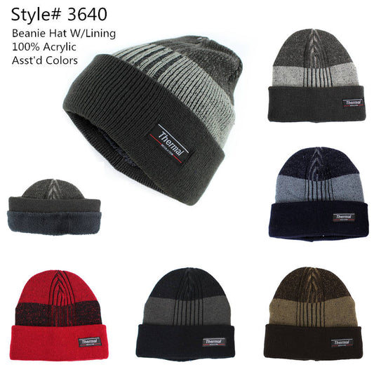 12-pack Wholesale Beanie Hat Winter Knit Hat #3640