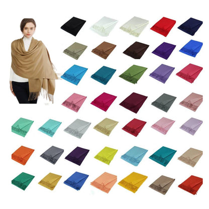 Solid Color Pashmina Scarf Shawl XW
