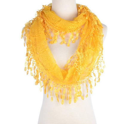 Fashion Tassel Lace Infinity Scarfs