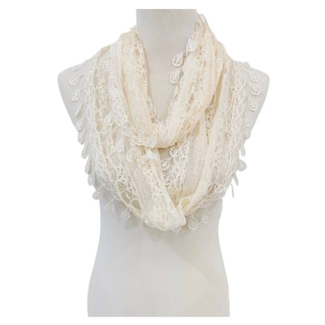 Fashion Tassel Lace Infinity Scarfs